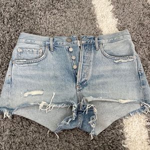 AGOLDE Parker Cut-off Denim shorts